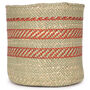 Terracotta And Natural Patterned Storage Baskets, thumbnail 4 of 6