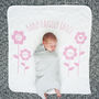 Personalised Flower New Baby Blanket, thumbnail 1 of 4