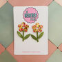 Flower And Stem Glitter Earrings, thumbnail 1 of 4