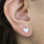 Silver Heart Hoop Ear Jacket, thumbnail 2 of 4