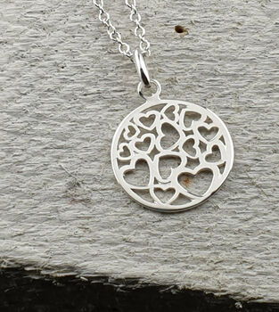 Round Silver Mothers Day Heart Pendant, 5 of 6