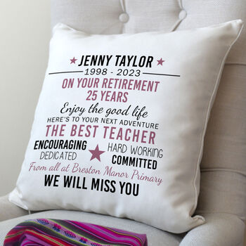 Personalised Retirement Cushion, 2 of 7