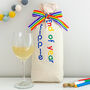 Teachers 'End Of Year' Embroidered Wine Bag, thumbnail 1 of 3