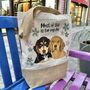 Personalised Dog Mum Cotton And Jute Floral Bag, thumbnail 11 of 12