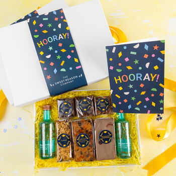 'Hooray!' Gin And Treats Gift Box, 2 of 5