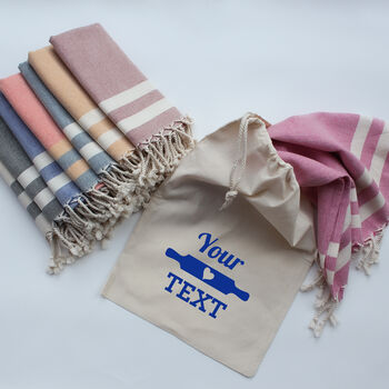 Personalised Cotton Apron, Tea Towel, Gift For Her, 9 of 12