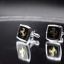 Ferrari Cufflinks Black And Silver Prancing Horse Design Gift For Men, thumbnail 5 of 5