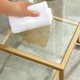 Coffee Table With Glass Top And Storage Compartment, thumbnail 6 of 8