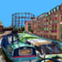 Regent's Canal East London Illustration Art Print, thumbnail 2 of 3