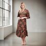 Zaria Silk Print Embroidered Dress 15, thumbnail 1 of 3