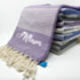 Personalised Sustainable, Beach Towel And Carrier Strap, thumbnail 11 of 11
