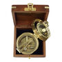 Personalised Brass Brunton Compass With Wooden Box, thumbnail 3 of 11