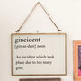 Gin Cident Glass And Brass Frame, thumbnail 1 of 2