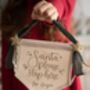 Personalised Santa Stop Here Hanging Canvas Sign, thumbnail 3 of 3