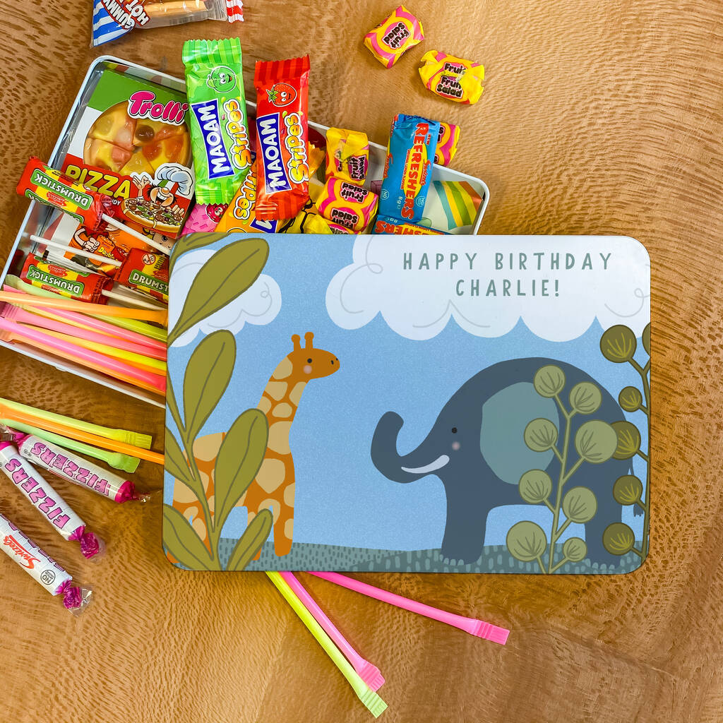 Personalised Jungle Pick And Mix Tin By Proper Goose