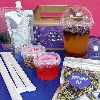 Personalised Butterfly Pea Bubble Tea Kit, 6 of 8
