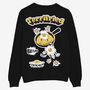Terrifried Unisex Black Fried Egg Sweatshirt, thumbnail 5 of 6