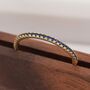 Sterling Silver Sapphire Blue Cz Skinny Crystal Band Ring, thumbnail 5 of 12