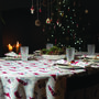 Luxury Designer Christmas Tablecloth Winter Village, thumbnail 2 of 3