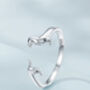 Sterling Silver Sausage Dog Adjustable Ring S925 Sterling Silver, thumbnail 3 of 3