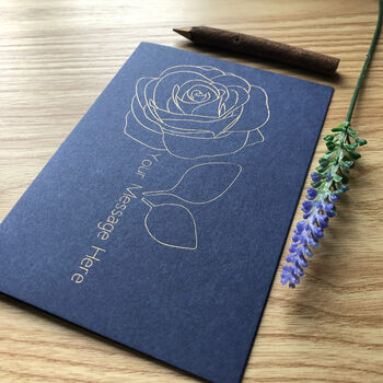 Personalised Gold Foil Rose Flower Birthday Card, 9 of 12