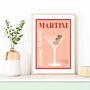 Classic Martini Cocktail Poster, thumbnail 4 of 5