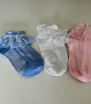 Personalised Flower Girl Socks Child, 6 of 6