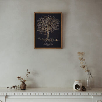 Shining Gold Foil Personalised Family Tree, 4 of 12