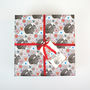 Gift Wrapping Paper Squirrel Among Flowers, thumbnail 1 of 7