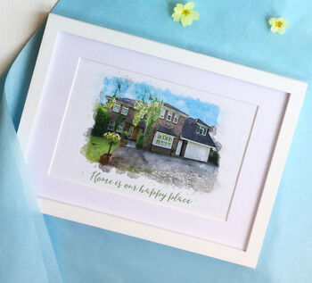 Personalised Watercolour New Home Framed Print, 5 of 12