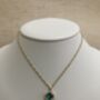Emerald Green Clover Pendant Necklace, thumbnail 1 of 5