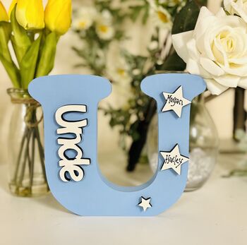 Uncle Gift Letter Personalised Stars, 2 of 5