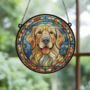 Golden Retriever Stained Glass Effect Suncatcher, thumbnail 6 of 6