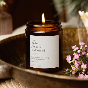 Mindfulness Gift For Her Calm Focused Balanced Candle, 2 of 12
