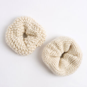 Scrunchie Duo Easy Knitting Kit, 2 of 10