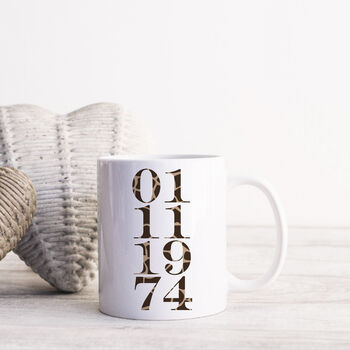 Abstract Design Celebration Date Mug, 5 of 6