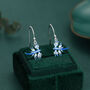 Sterling Silver Blue Sea Dragon Drop Earrings With Hooks, thumbnail 5 of 10