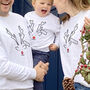 Matching Family Reindeer Christmas Jumpers, thumbnail 1 of 7