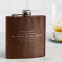 Personalised Graduation Engraved Hip Flask, thumbnail 1 of 2