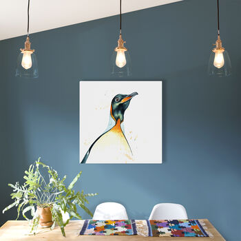 Inky Penguin Canvas Gallery Print, 3 of 8