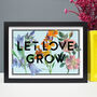 Let Love Grow Floral Couple's Print, thumbnail 3 of 5
