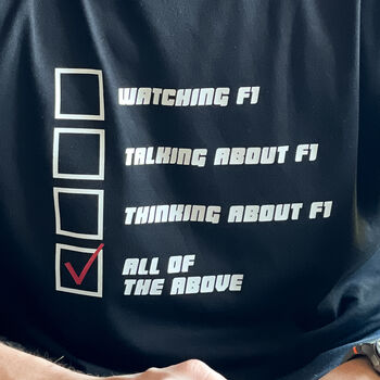 F1 Fan Personalised Tshirt, 2 of 4