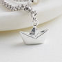 Sterling Silver Origami Boat Slider Bracelet, thumbnail 3 of 6