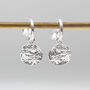 Sterling Silver Or 18ct Gold Cz Star And Moon Earrings, thumbnail 2 of 4