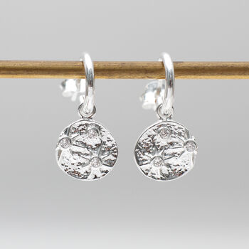 Sterling Silver Or 18ct Gold Cz Star And Moon Earrings, 2 of 4