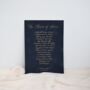 Personalised Calligraphy First Wedding Paper Anniversary Print, thumbnail 6 of 6