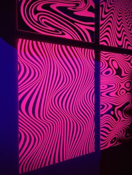 Psychedelic Wave Uv Glow Clear Acrylic Vinyl Decor, 2 of 5