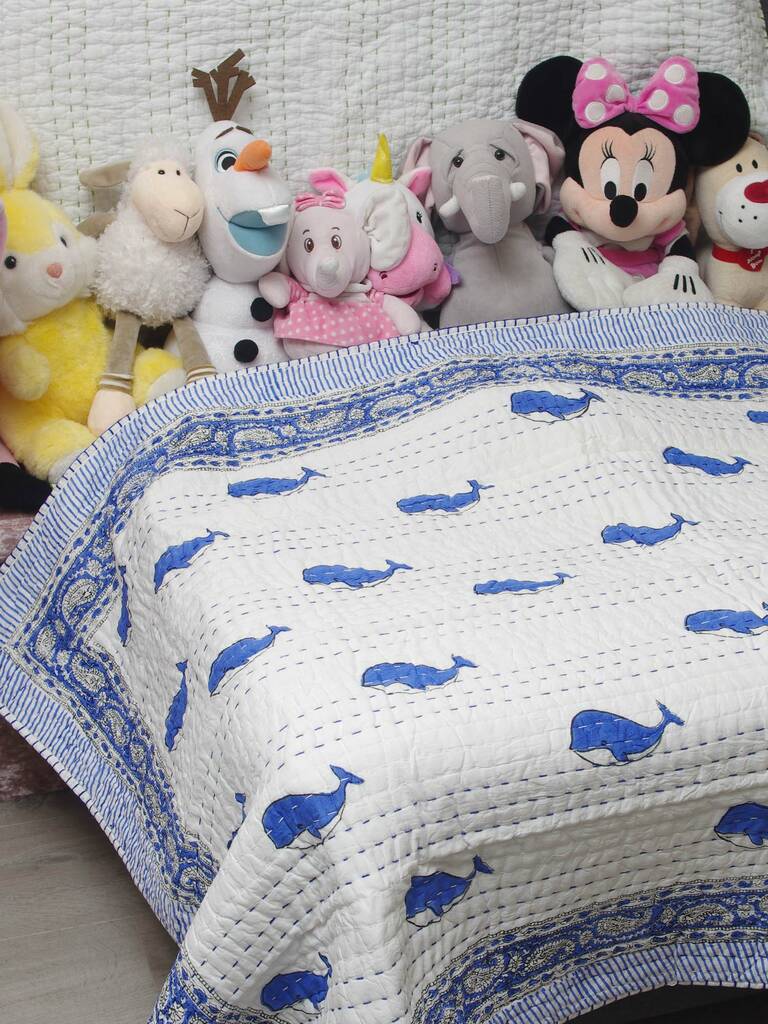 New Baby Pure Soft Cotton Filling Kantha Blanket Quilt By Reason Season