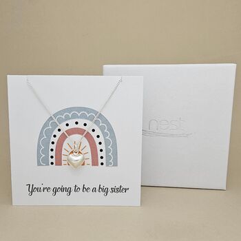 Boxed 'Big Sister' Heart Necklace Card, 2 of 3