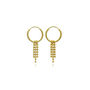18ct Gold Vermeil Hoops With Ball Chain Fringe, thumbnail 1 of 3
